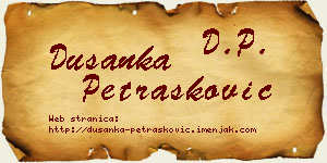Dušanka Petrašković vizit kartica